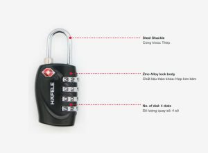 Ổ khoá số du lịch DIY Häfele 482.09.007 - 6 Ổ khoá số du lịch DIY Häfele 482.09.007 - 5