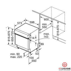 MÁY RỬA BÁT BOSCH BÁN ÂM SMI6ZCS00E SERIE 6 SẤY ZEOLITH - 34 MÁY RỬA BÁT BOSCH BÁN ÂM SMI6ZCS00E SERIE 6 SẤY ZEOLITH - 33