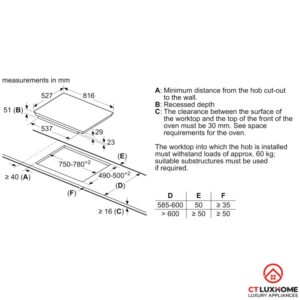 BẾP TỪ BOSCH SERIE 8 PXE875DC1E ĐA ĐIỂM 4 VÙNG NẤU 7400W - 28 BẾP TỪ BOSCH SERIE 8 PXE875DC1E ĐA ĐIỂM 4 VÙNG NẤU 7400W - 27