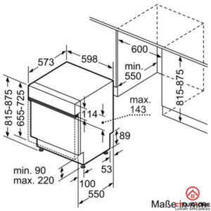MÁY RỬA BÁT BOSCH BÁN ÂM SMI88TS36E SERIE 8 SẤY ZEOLITH - 19 MÁY RỬA BÁT BOSCH BÁN ÂM SMI88TS36E SERIE 8 SẤY ZEOLITH - 18