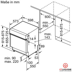 MÁY RỬA BÁT BOSCH SERIE 8 SMI8YCS01E BÁN ÂM SẤY ZEOLITH - 29 MÁY RỬA BÁT BOSCH SERIE 8 SMI8YCS01E BÁN ÂM SẤY ZEOLITH - 28