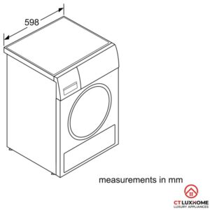 Máy sấy tụ hơi bơm nhiệt 8kg WTH85200GB - 6 Máy sấy tụ hơi bơm nhiệt 8kg WTH85200GB - 5