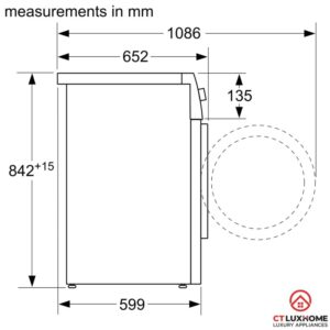 Máy sấy tụ hơi bơm nhiệt 9 Kg WTW87561SG - 5 Máy sấy tụ hơi bơm nhiệt 9 Kg WTW87561SG - 4