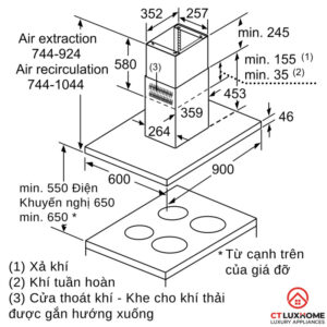 MÁY HÚT MÙI ĐẢO BOSCH DIB98JQ50 SERIE 6 NGANG 90CM - 17