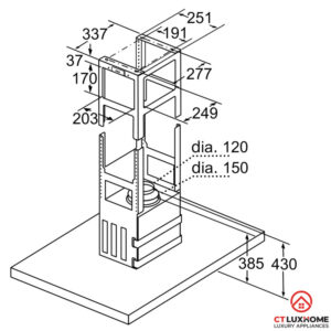 MÁY HÚT MÙI ĐẢO BOSCH DIB98JQ50 SERIE 6 NGANG 90CM - 19