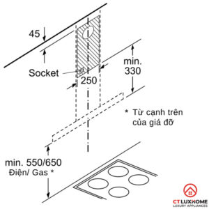 MÁY HÚT MÙI GẮN TƯỜNG BOSCH DWB66DM50B SERIE 4 NGANG 60CM - 19 MÁY HÚT MÙI GẮN TƯỜNG BOSCH DWB66DM50B SERIE 4 NGANG 60CM - 18
