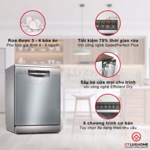 MÁY RỬA BÁT BOSCH ĐỘC LẬP SERIE 4 SMS4ECI26E - 29 MÁY RỬA BÁT BOSCH ĐỘC LẬP SERIE 4 SMS4ECI26E - 28