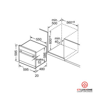 MÁY RỬA BÁT MINI ÂM TỦ BOSCH SCE52M65EU SERIE 6 8 BỘ - 24