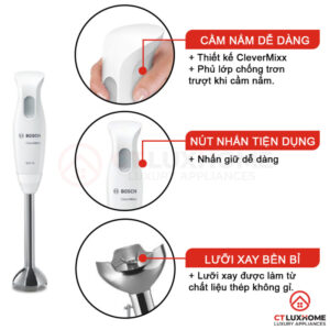 MÁY XAY CẦM TAY BOSCH MSM26130 CLEVERMIXX 600W TRẮNG XÁM - 29 MÁY XAY CẦM TAY BOSCH MSM26130 CLEVERMIXX 600W TRẮNG XÁM - 28