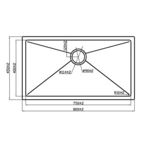 Chậu rửa chén Maadela MDS-8045DR - 9 Chậu rửa chén Maadela MDS-8045DR - 8