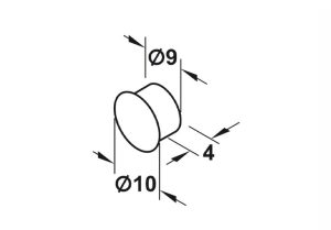 Nắp che lỗ khoan màu đen Hafele 403.50.976