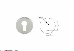 Nắp chụp ruột khóa Hafele màu Inox mờ 903.52.780