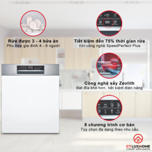 MÁY RỬA BÁT BOSCH SERIE 6 SMI6ZCS49E BÁN ÂM SẤY ZEOLITH - 37 MÁY RỬA BÁT BOSCH SERIE 6 SMI6ZCS49E BÁN ÂM SẤY ZEOLITH - 36
