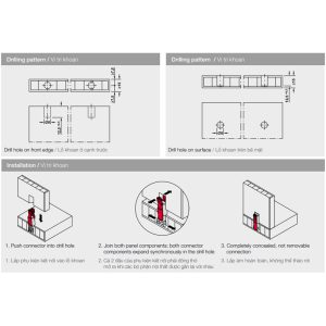Phụ kiện kết nối IXCONNECT SC 8/25 Hafele 262.11.111 - 7 Phụ kiện kết nối IXCONNECT SC 8/25 Hafele 262.11.111 - 6
