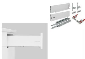 Ray hộp Hafele S3 chức năng giảm chấn Màu Trắng 552.55.701