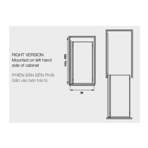 Rổ kéo để chai lọ, gia vị Kesseböhmer Hafele 300mm màu đen mở phải 545.53.964 - 4 Rổ kéo để chai lọ, gia vị Kesseböhmer Hafele 300mm màu đen mở phải 545.53.964 - 3