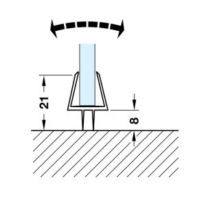 Ron cửa kính cho kính >10-12 mm Hafele 950.06.761 - 4 Ron cửa kính cho kính >10-12 mm Hafele 950.06.761 - 3