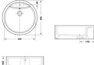 Lavabo đặt bàn PICTOR Hafele 588.64.050 - 3