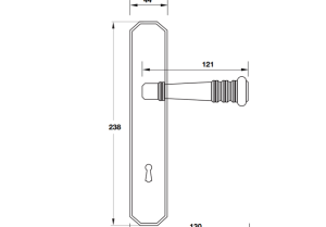 Tay nắm gạt đế dài cổ điển Hafele 901.98.957 - 3