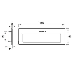 DIY Tay nắm âm 115x42mm – Màu Inox mờ Hafele 489.72.130 - 4 DIY Tay nắm âm 115x42mm – Màu Inox mờ Hafele 489.72.130 - 3