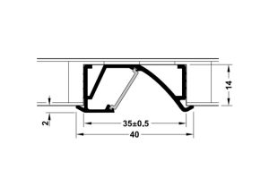 Thanh nhôm gắn âm, góc chiếu nghiêng, kính mờ 833.74.845 - 4 Thanh nhôm gắn âm, góc chiếu nghiêng, kính mờ 833.74.845 - 3