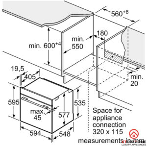 LÒ NƯỚNG ÂM TỦ BOSCH HBG675BB1 SERIE 8 71L NHIỆT PHÂN - 30