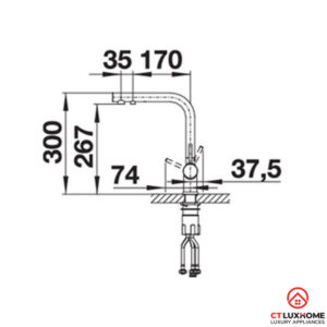 VÒI RỬA CHÉN BÁT BLANCO FONTAS II - Màu sắc: Jasmine - 24