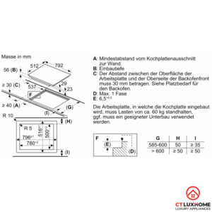 BẾP TỪ BOSCH SERIE 8 PXE801DC1E ĐA ĐIỂM 4 VÙNG NẤU 7400W - 19 BẾP TỪ BOSCH SERIE 8 PXE801DC1E ĐA ĐIỂM 4 VÙNG NẤU 7400W - 18