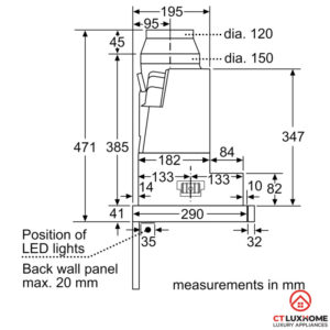 MÁY HÚT MÙI BOSCH DFS067J50B SERIE 8 NGANG 60CM - 27