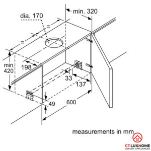 MÁY HÚT MÙI BOSCH DFS097J50B SERIE 8 NGANG 90 CM - 27
