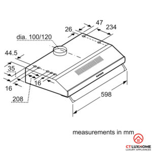 MÁY HÚT MÙI BOSCH DHU635HB SERIE 2 NGANG 60CM - 7