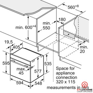 LÒ NƯỚNG ÂM TỦ BOSCH HBG655BS1 SERIE 8 71L ECOCLEAN - 24 LÒ NƯỚNG ÂM TỦ BOSCH HBG655BS1 SERIE 8 71L ECOCLEAN - 23