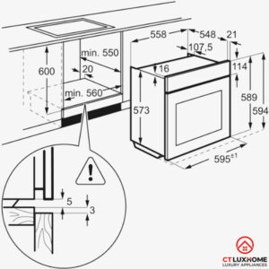 LÒ NƯỚNG ÂM TỦ ELECTROLUX EOB3434BOX 72 LÍT - 19 LÒ NƯỚNG ÂM TỦ ELECTROLUX EOB3434BOX 72 LÍT - 18