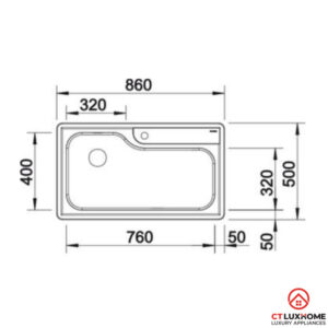 CHẬU RỬA CHÉN BÁT BLANCO PLENTA 9 - 21