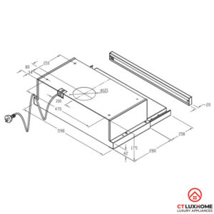 MÁY HÚT MÙI ÂM TỦ ELECTROLUX EFP6520X NGANG 60CM - 5 MÁY HÚT MÙI ÂM TỦ ELECTROLUX EFP6520X NGANG 60CM - 4
