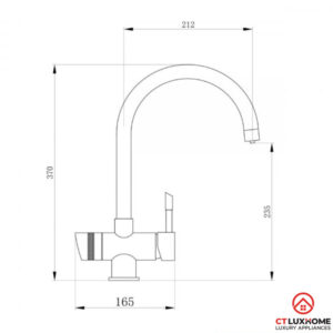 VÒI RỬA CHÉN BÁT KONOX BA ĐƯỜNG NƯỚC KẾT HỢP RO TRIM WATER - 27