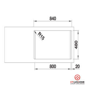 CHẬU RỬA CHÉN BÁT BLANCO LEMIS 8-IF CHROME - 11