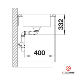CHẬU RỬA CHÉN BÁT BLANCO LEMIS 8-IF CHROME - 15