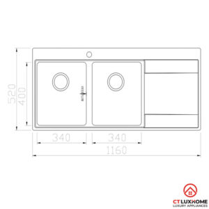 CHẬU RỬA CHÉN BÁT KONOX TOPMOUNT UNICO 11652 - 7