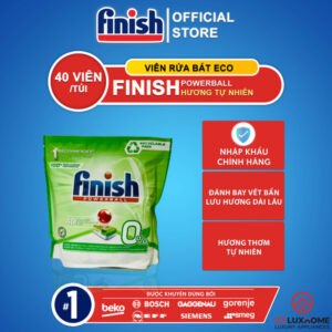 VIÊN RỬA BÁT ECO FINISH 0% 40 VIÊN CHÍNH HÃNG