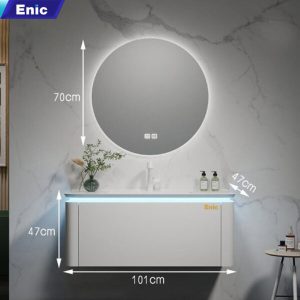 Bộ tủ phòng tắm cao cấp Enic BT - 100cm Gương Tròn