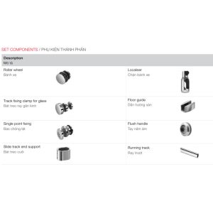 Trọn bộ cửa trượt phòng tắm Oval – Ray 2000mm Hafele 981.06.320 - 7 Trọn bộ cửa trượt phòng tắm Oval – Ray 2000mm Hafele 981.06.320 - 6