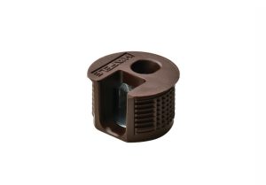 Vỏ nối Rafix 20 không vành cho lắp bằng mặt, nhựa, với cơ cấu siết màu nâu Hafele 263.50.105