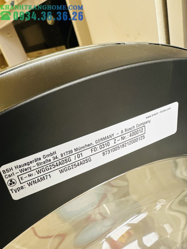 MÁY GIẶT BOSCH SERIE 6 WGG254A0SG I-DOS 10KG 1400RPM - 134