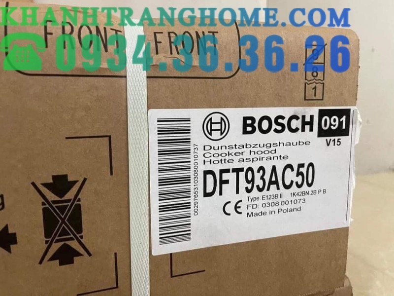 MÁY HÚT MÙI ÂM TỦ BOSCH DFT93AC50 SERIE 4 NGANG 90CM - 50