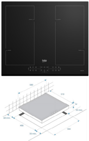 Bếp từ Beko HII64205F2MT - 5 Bếp từ Beko HII64205F2MT - 4