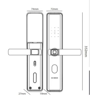 Khóa vân tay Bosch ID 30BK màu đồng - 12 Khóa vân tay Bosch ID 30BK màu đồng - 11