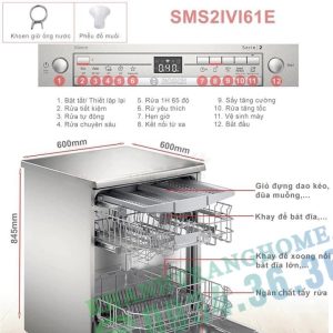 MÁY RỬA CHÉN BÁT ĐỘC LẬP BOSCH SMS2IVI61E SERIE 2 13 BỘ - 23 MÁY RỬA CHÉN BÁT ĐỘC LẬP BOSCH SMS2IVI61E SERIE 2 13 BỘ - 22