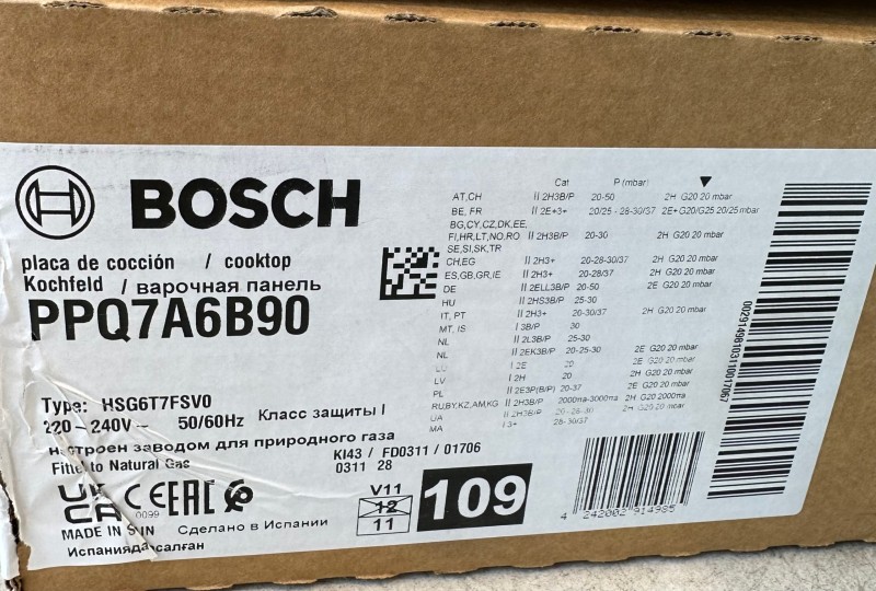 Bếp gas Bosch PPQ7A6B90 series 6 - 115 Bếp gas Bosch PPQ7A6B90 series 6 - 114