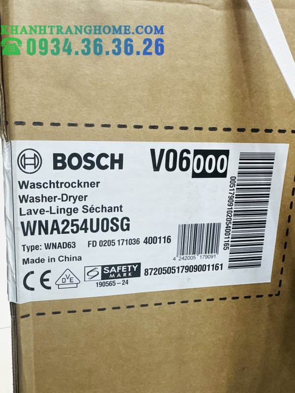 MÁY GIẶT SẤY QUẦN ÁO BOSCH TGB WNA254U0SG 10KG 6KG - SERIE 6 - 38